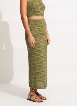 Daybreak Knit Skirt- Olive 10 Daybreak Knit Skirt- Olive -Fashion Swimwear Store 54699 KN Olive 4