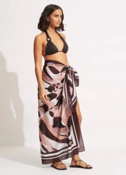 Poolside Pareo - Sepia 10 Poolside Pareo - Sepia -Fashion Swimwear Store 54720 SG Sepia 3