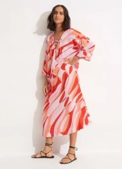 PoolsideMaxi Cover Up - Chintz Pink