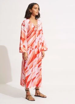 PoolsideMaxi Cover Up - Chintz Pink 9 PoolsideMaxi Cover Up - Chintz Pink -Fashion Swimwear Store 54724 CU ChintzPin 3
