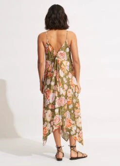 Paradise Garden Scarf Dress- Avocado -Fashion Swimwear Store 54730 DR Avocado 5