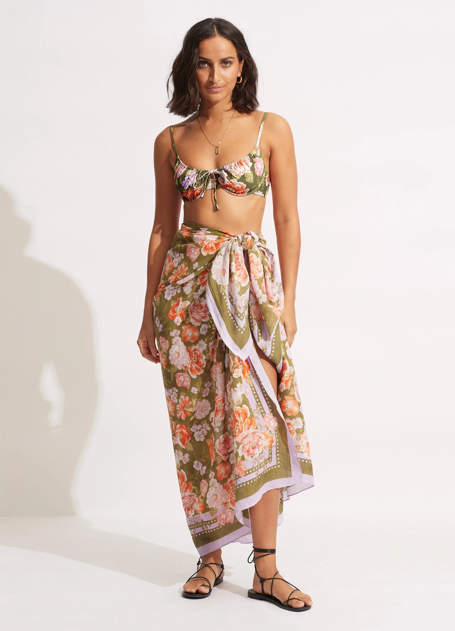 Paradise Garden Pareo - Avocado 4 Paradise Garden Pareo - Avocado - Image 2