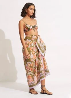 Paradise Garden Pareo - Avocado 9 Paradise Garden Pareo - Avocado -Fashion Swimwear Store 54733 SG Avocado 3