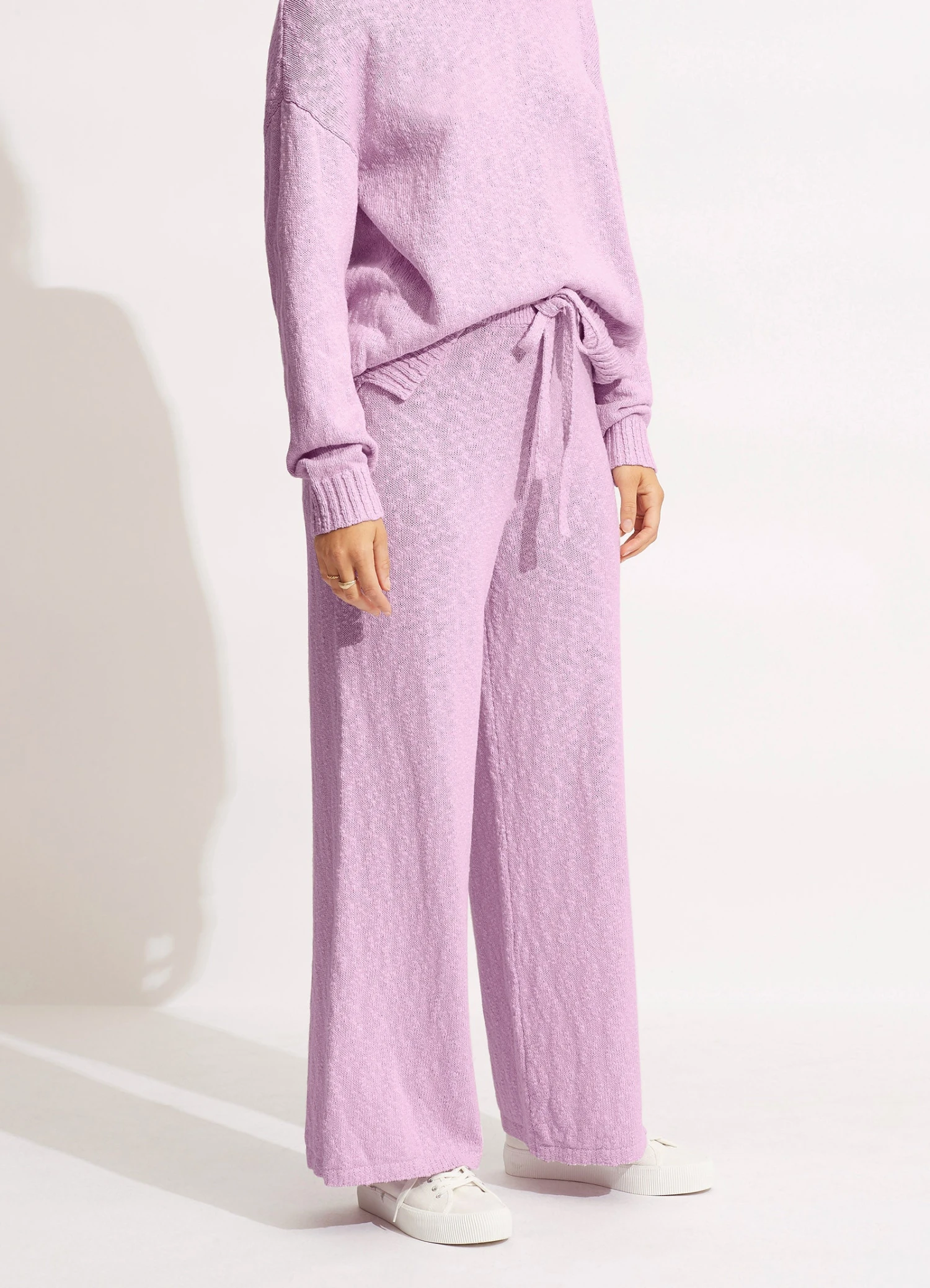 Boucle Knit Pant- Lilac 6 Boucle Knit Pant- Lilac - Image 4