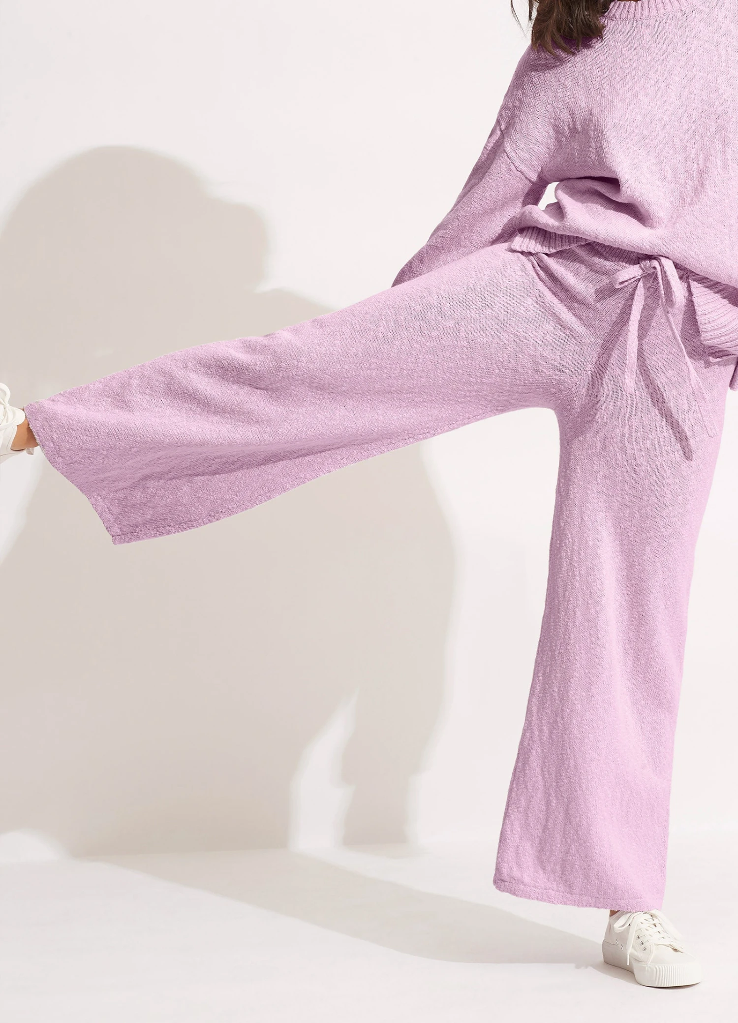 Boucle Knit Pant- Lilac 9 Boucle Knit Pant- Lilac - Image 7