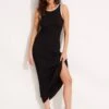 Coral Knit Dress - Black 1 Coral Knit Dress - Black -Fashion Swimwear Store 54763 KN Black 1