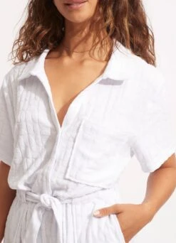 Capri Playsuit - White 15 Capri Playsuit - White -Fashion Swimwear Store 54773 PS White 7