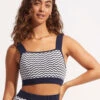 Sienna Knit Top - White 2 Sienna Knit Top - White -Fashion Swimwear Store 54775 KN White 2