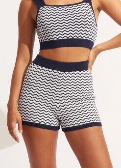Sienna Knit Short - White 10 Sienna Knit Short - White -Fashion Swimwear Store 54776 KN White 3