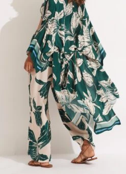 Fleur De Bloom Silk Pant - Evergreen 10 Fleur De Bloom Silk Pant - Evergreen -Fashion Swimwear Store 54781 PA Evergreen 4