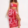 Fleur De Bloom Pareo - Chilli -Fashion Swimwear Store 54783 SG Chilli 1