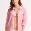 Breeze Beach Shirt - Parfait Pink -Fashion Swimwear Store 54795 TO ParfaitPnk 1