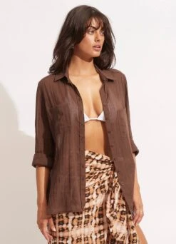Breeze Beach Shirt - Tiramisu -Fashion Swimwear Store 54795 TO Tiramisu 3