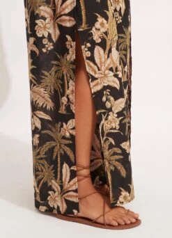 Castaway Shirring Pant - Black -Fashion Swimwear Store 54796 PA Black 6