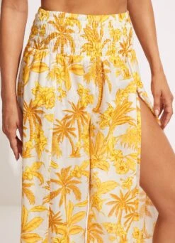 Castaway Shirring Pant - Tuscan Sun -Fashion Swimwear Store 54796 PA Tuscan 20Sun 6