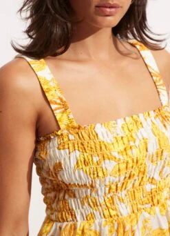 Castaway Shirring Top - Tuscan Sun 11 Castaway Shirring Top - Tuscan Sun -Fashion Swimwear Store 54797 TO Tuscan 20Sun 5