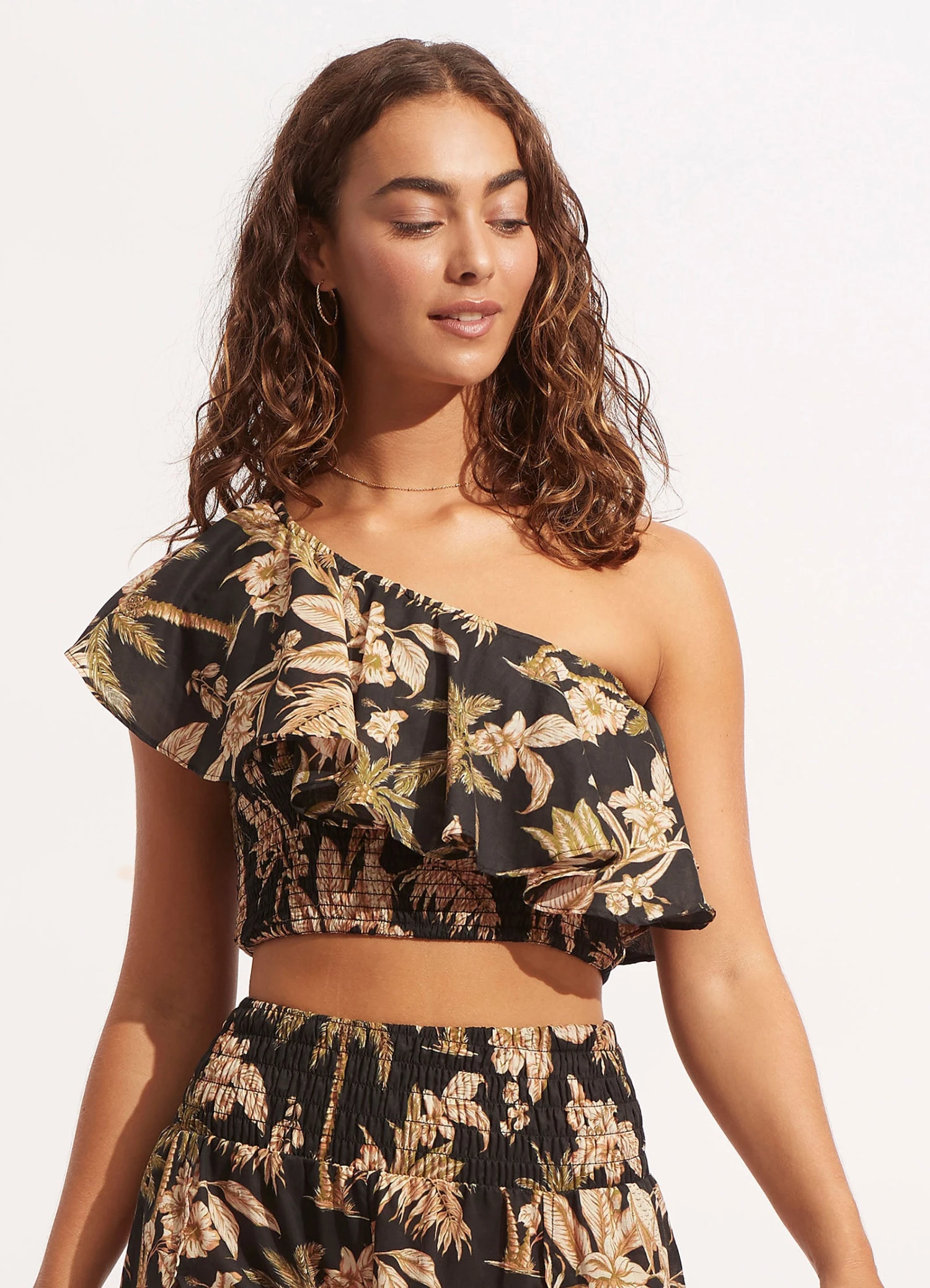 Castaway One Shoulder Top - Black 4 Castaway One Shoulder Top - Black - Image 2