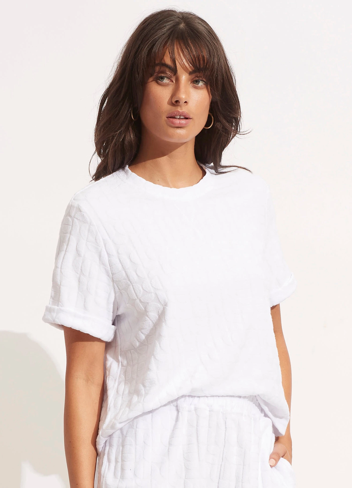 Capri Terry Tee - White 5 Capri Terry Tee - White - Image 3