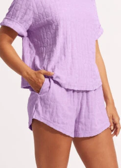 Capri Terry Short - Wild Rose 9 Capri Terry Short - Wild Rose -Fashion Swimwear Store 54839 SH WildRose 3