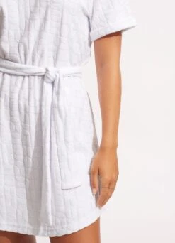 Capri Terry Dress - White -Fashion Swimwear Store 54840 DR White 5