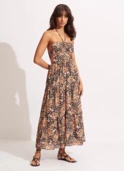 Take Flight Tiered Dress - Mandarin -Fashion Swimwear Store 54867 DR Mandarin 4