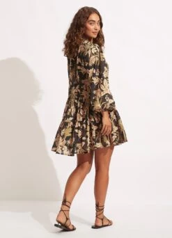 Castaway Tier Dress - Black -Fashion Swimwear Store 54872 DR Black 4