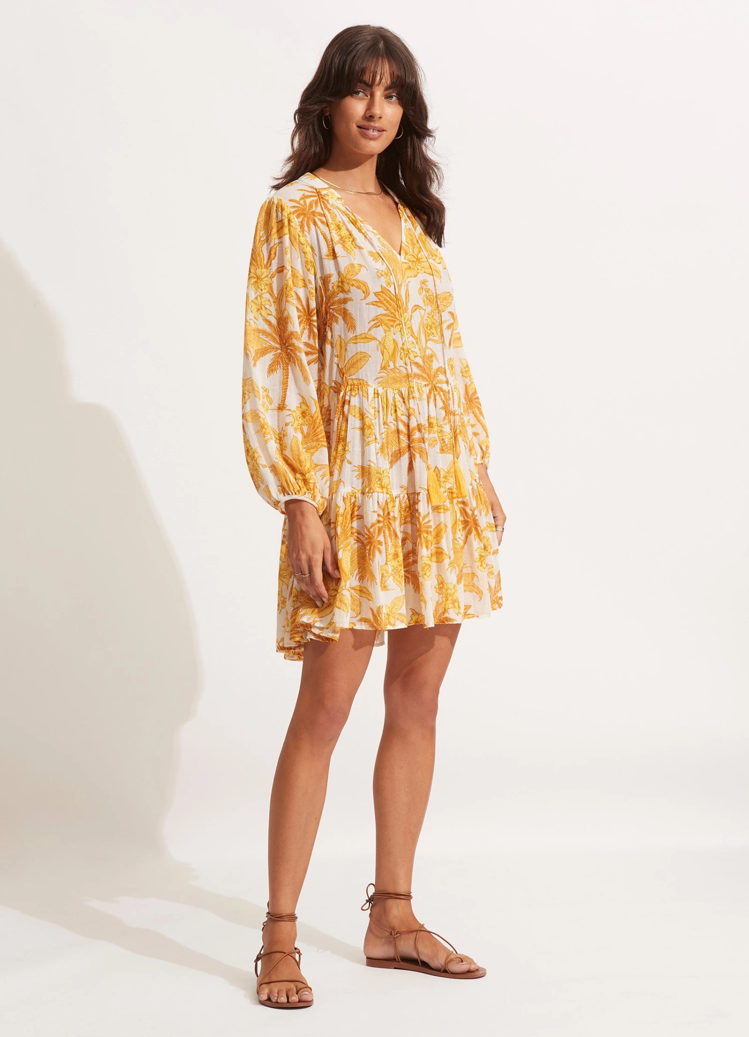 Castaway Tier Dress - Tuscan Sun 5 Castaway Tier Dress - Tuscan Sun - Image 3