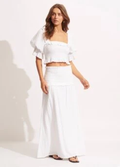 Caspian Strapless Dress/Skirt- White