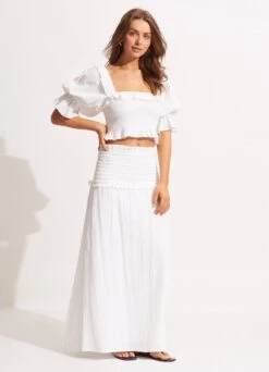 Caspian Strapless Dress/Skirt- White 9 Caspian Strapless Dress/Skirt- White -Fashion Swimwear Store 54880 DR White 5