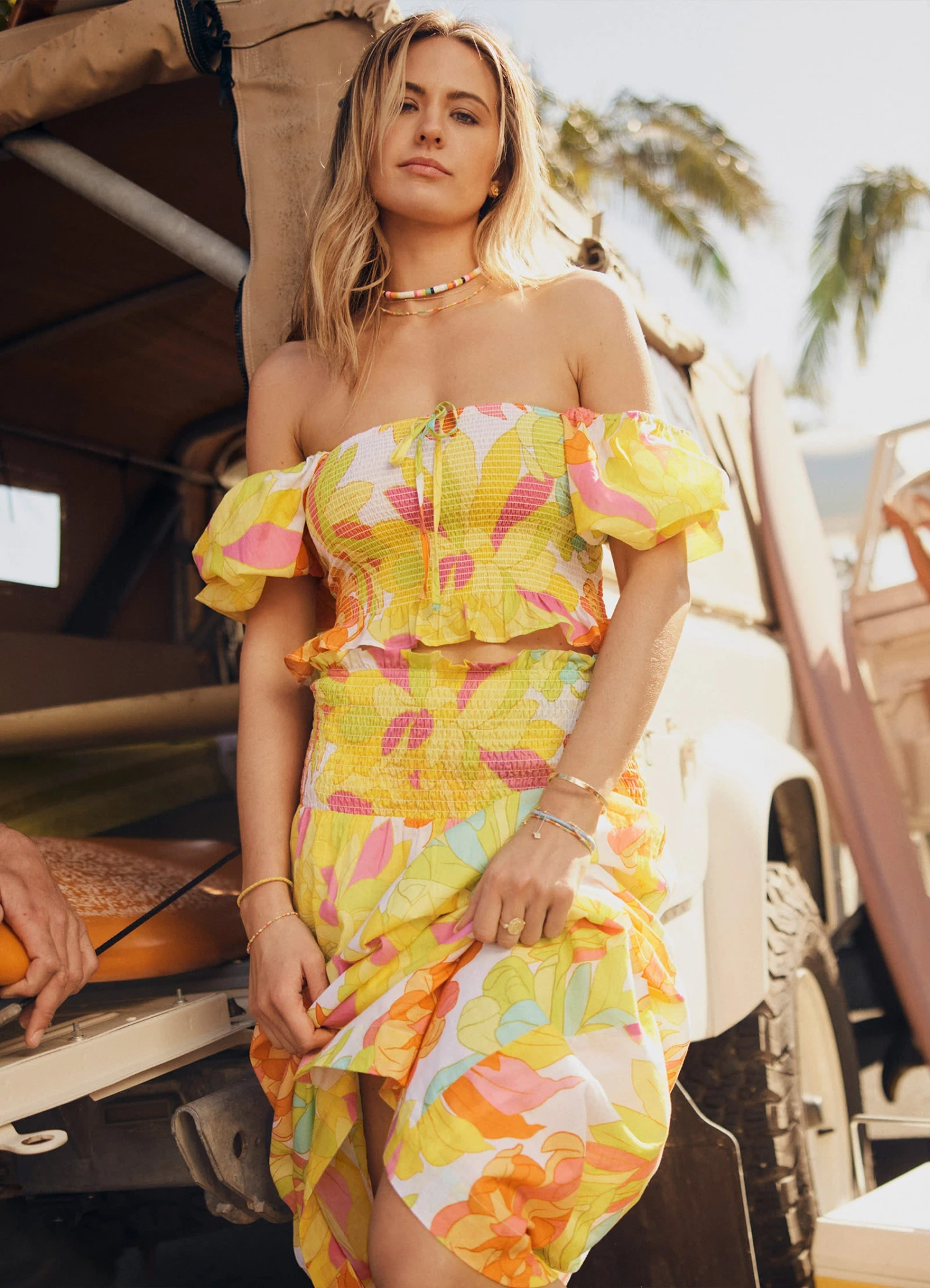 Palm Springs Shirring Top - Lime Light 3 Palm Springs Shirring Top - Lime Light