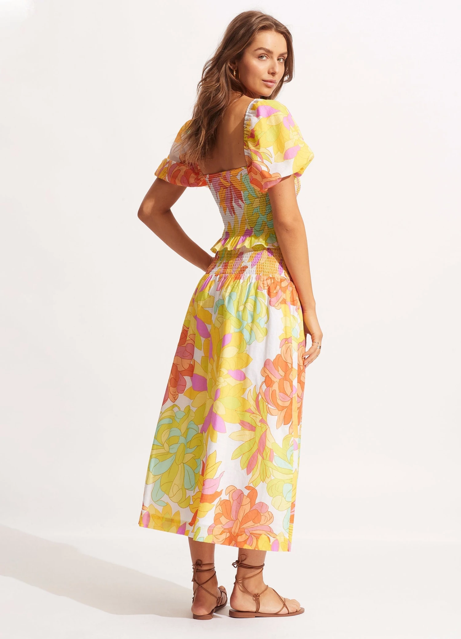 Palm Springs Shirring Top - Lime Light 7 Palm Springs Shirring Top - Lime Light - Image 5