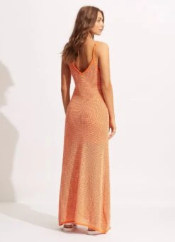 Sunray Knit Dress - Mandarin 8 Sunray Knit Dress - Mandarin -Fashion Swimwear Store 54909 KN Mandarin 5