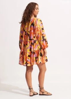 Palm Springs Tier Dress - Black -Fashion Swimwear Store 54913 DR Black 5