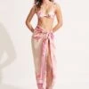 Silk Road Sarong - Parfait Pink 2 Silk Road Sarong - Parfait Pink -Fashion Swimwear Store 54933 SG ParfaitPnk 3