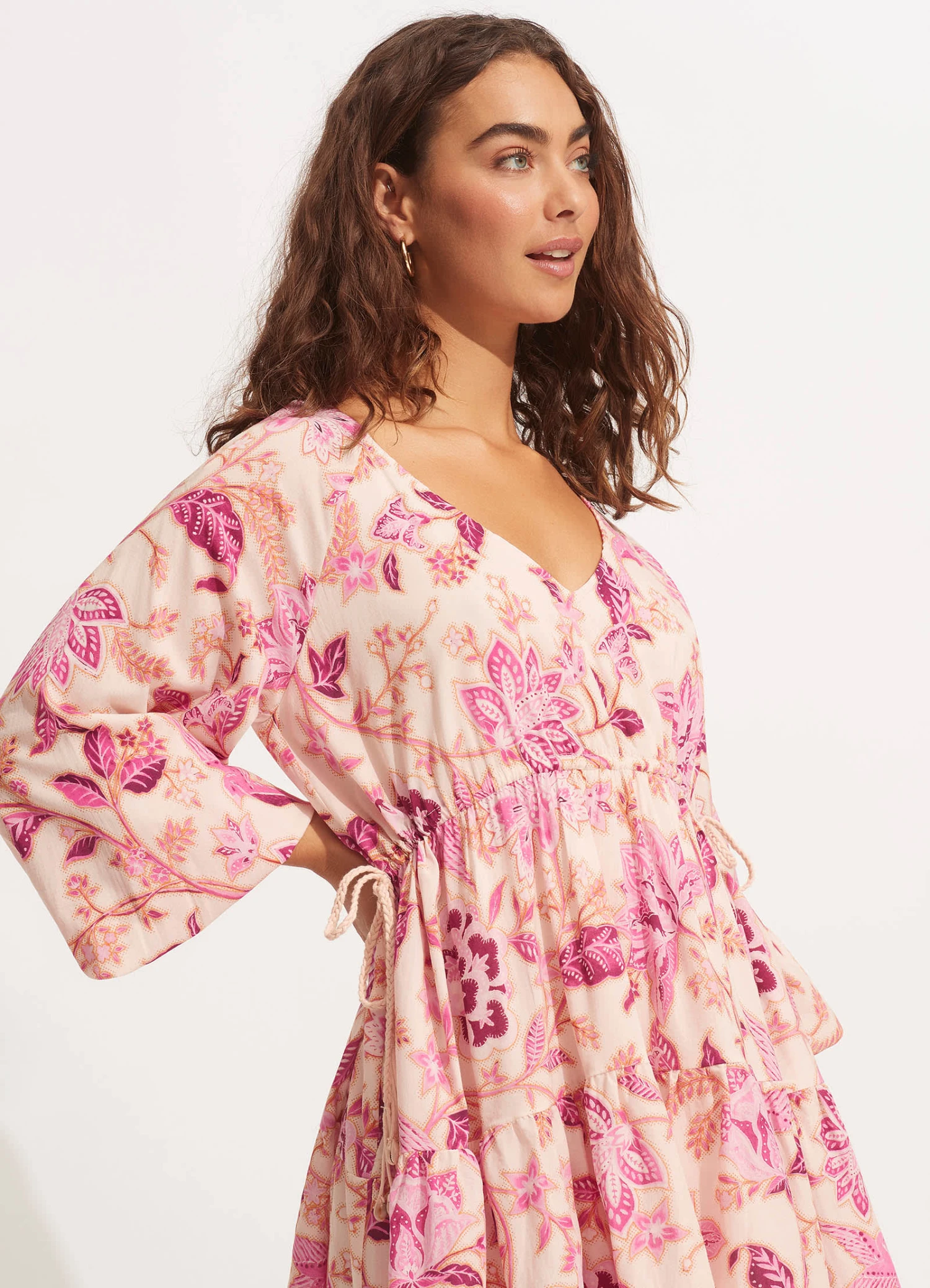 Silk Road Tier Mini Dress - Parfait Pink 6 Silk Road Tier Mini Dress - Parfait Pink - Image 4