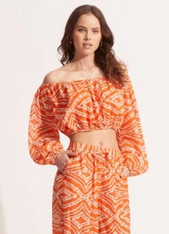 Zanzibar Crop Top - Mandarin 12 Zanzibar Crop Top - Mandarin -Fashion Swimwear Store 54953 TO Mandarin 5