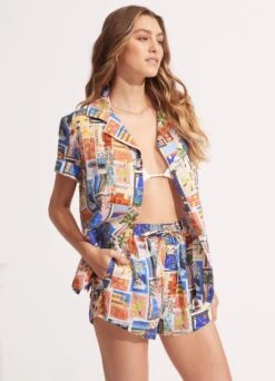 On Vacation Short - Azure -Fashion Swimwear Store 54967 SH Azure 5