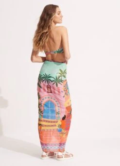 On Vacation Sarong - Azure 10 On Vacation Sarong - Azure -Fashion Swimwear Store 54968 SG Azure 5