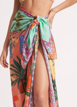 On Vacation Sarong - Azure 11 On Vacation Sarong - Azure -Fashion Swimwear Store 54968 SG Azure 6