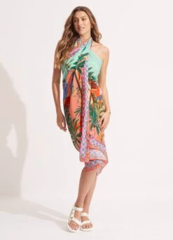 On Vacation Sarong - Azure 12 On Vacation Sarong - Azure -Fashion Swimwear Store 54968 SG Azure 7