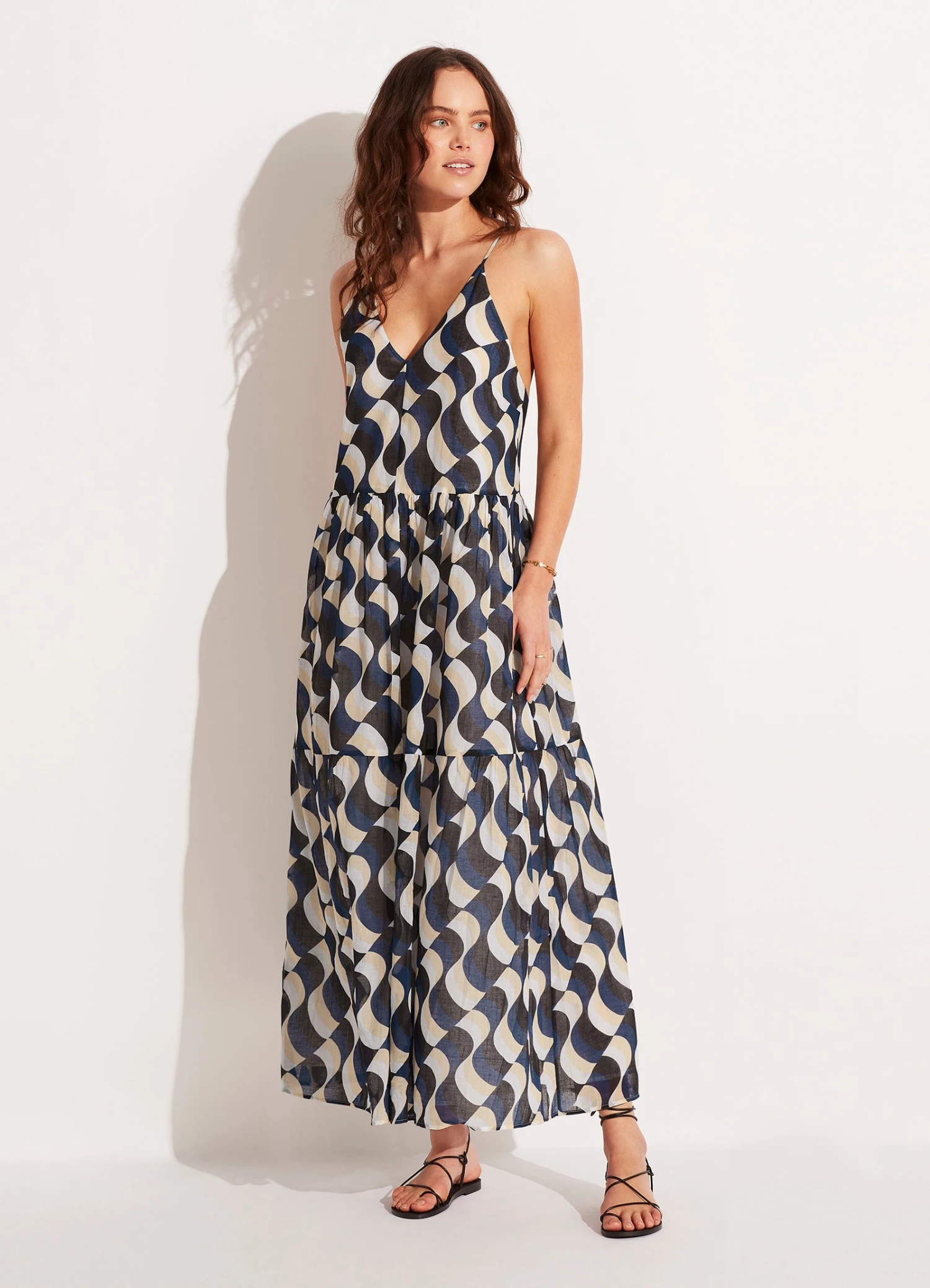 Modern Take Tier Maxi Dress - Black 3 Modern Take Tier Maxi Dress - Black