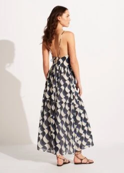 Modern Take Tier Maxi Dress - Black 8 Modern Take Tier Maxi Dress - Black -Fashion Swimwear Store 54974 DR Black 5