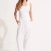 Linen Pant - White 1 Linen Pant - White -Fashion Swimwear Store 54980 PA White 3