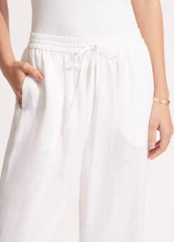 Linen Pant - White -Fashion Swimwear Store 54980 PA White 7