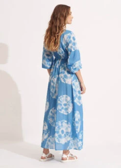 Tie Dye Maxi Dress - Azure -Fashion Swimwear Store 54986 DR Azure 5