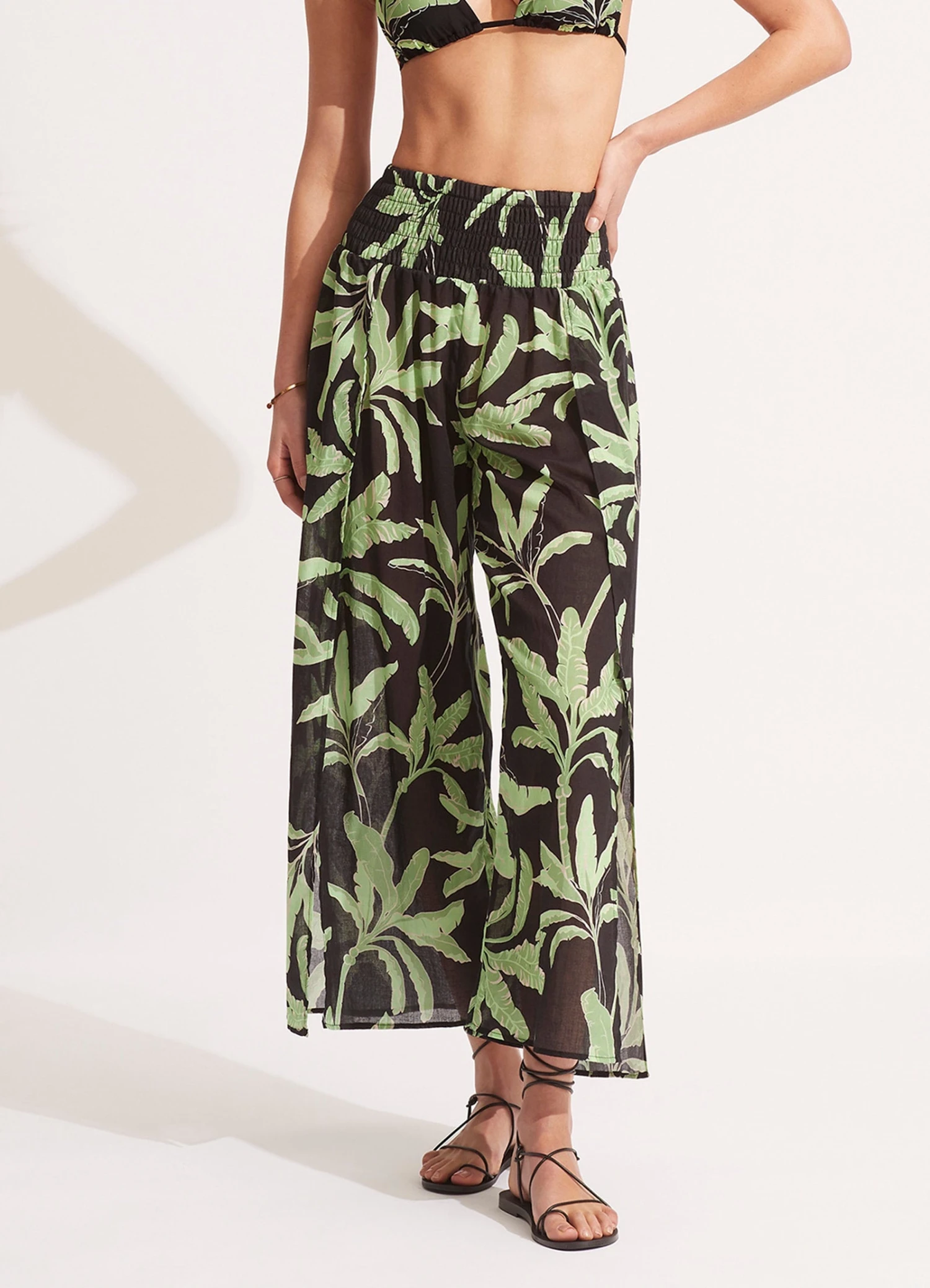 Palm Paradise Wrap Pant - Black 4 Palm Paradise Wrap Pant - Black - Image 2