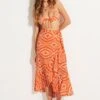 Zanzibar Wrap Skirt - Mandarin -Fashion Swimwear Store 54995 SK Mandarin 3