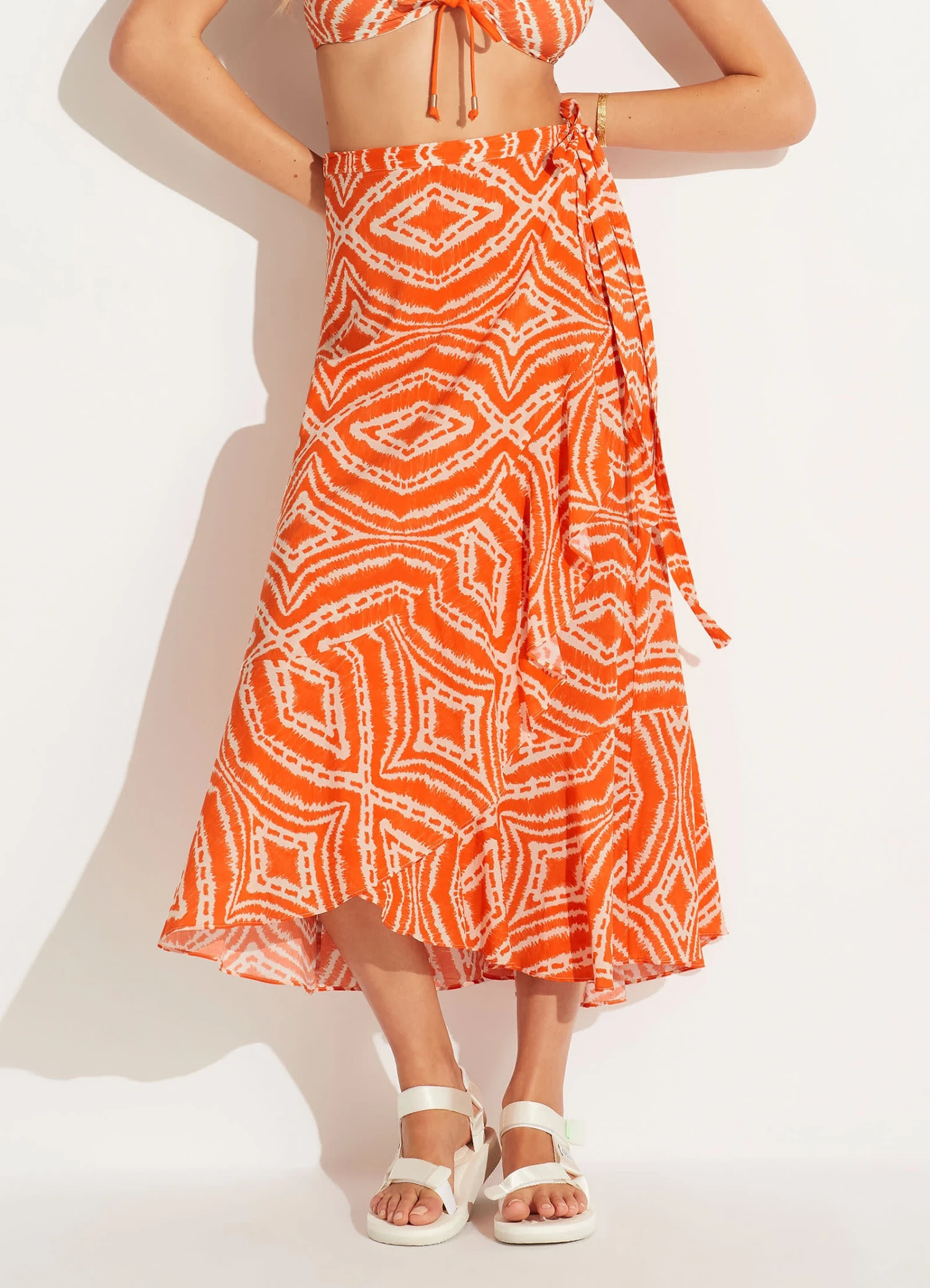 Zanzibar Wrap Skirt - Mandarin 4 Zanzibar Wrap Skirt - Mandarin - Image 2