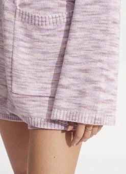 Marl Knit Cardigan - Lilac -Fashion Swimwear Store 55000 KN Lilac 6