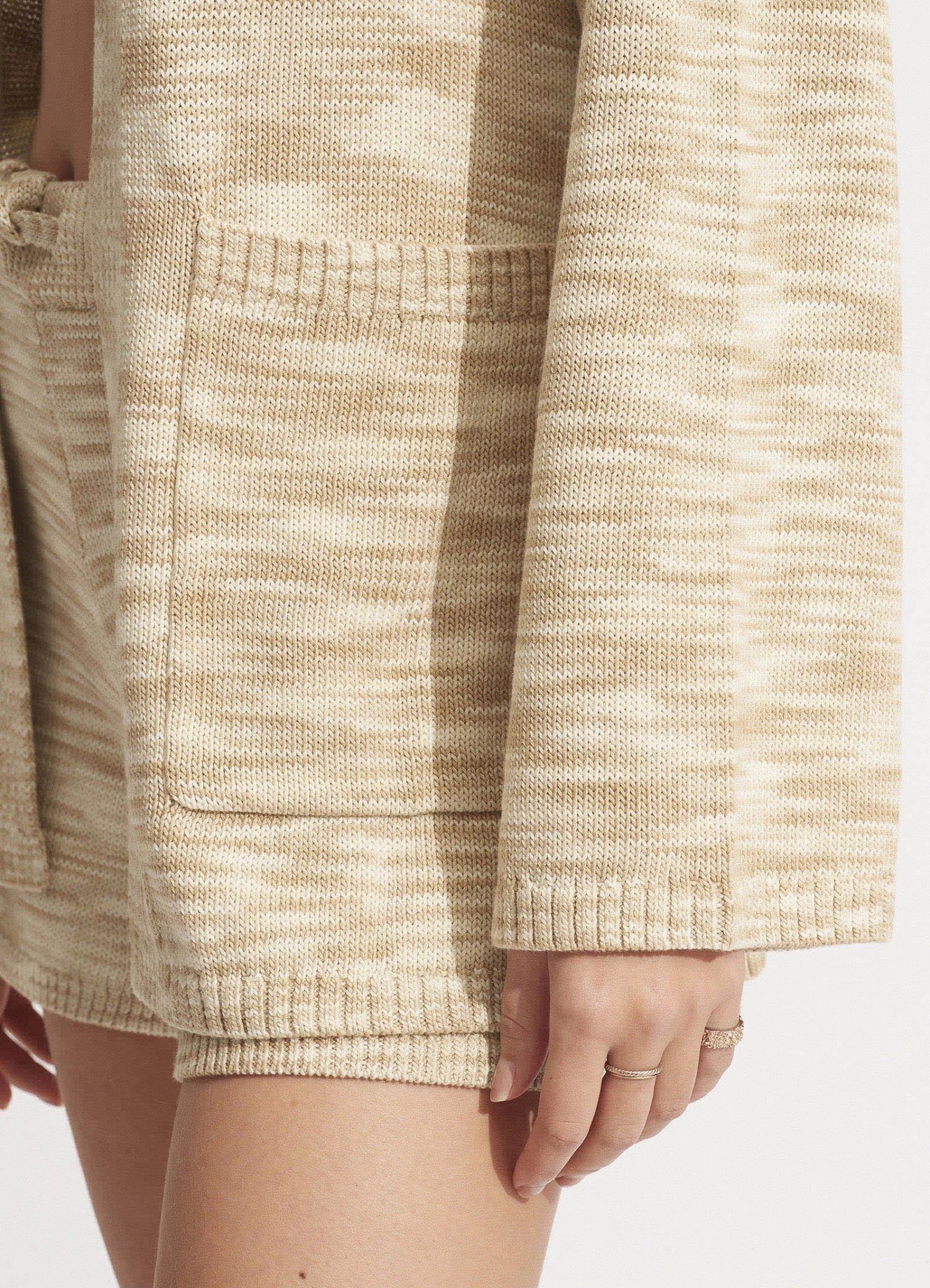 Marl Knit Cardigan - Sand 6 Marl Knit Cardigan - Sand - Image 4